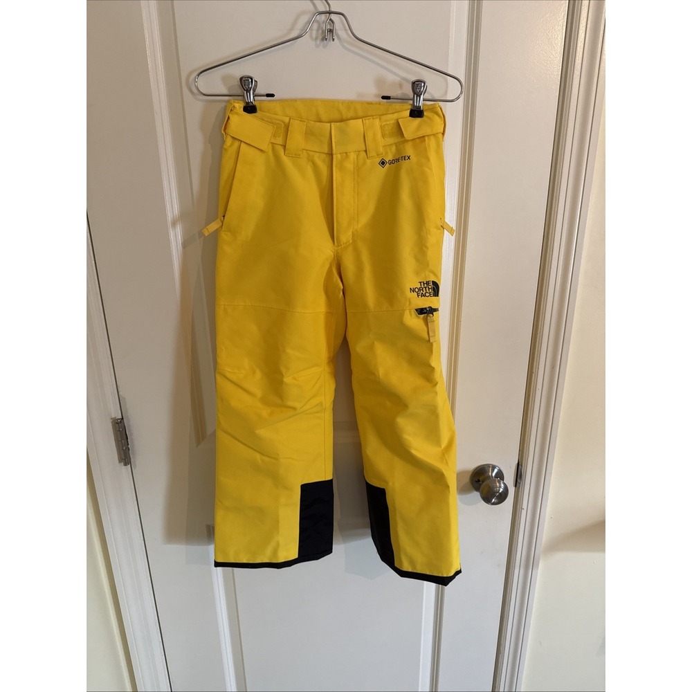 Boy's The North Face Gore-tex size Small 7/8 Yellow Snow Pants Ez Grow